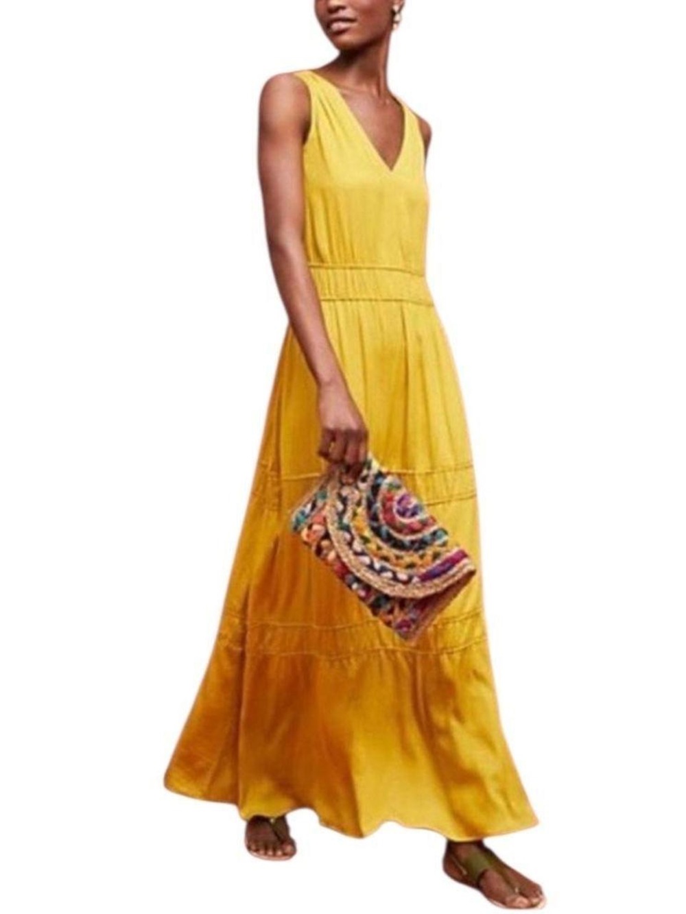 Anthropologie Dolan Golden Maxi Dress